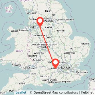 Stockport Reading train map