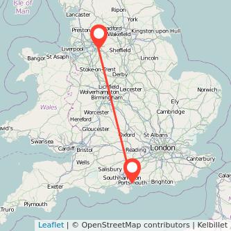 Stockport Portsmouth train map