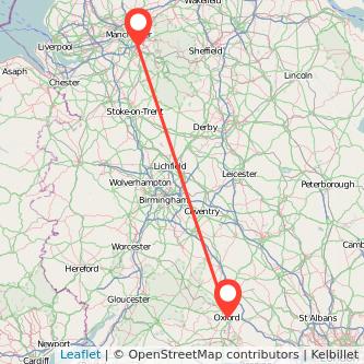 Stockport Oxford train map