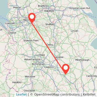 Stockport Northampton train map