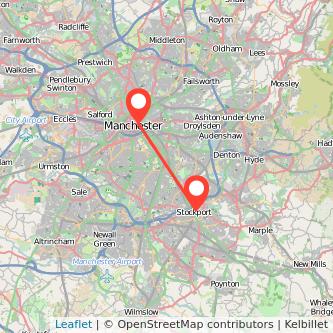 Stockport Manchester train map