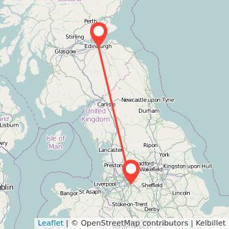 Stockport Edinburgh train map