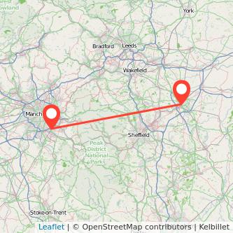 Stockport Doncaster train map