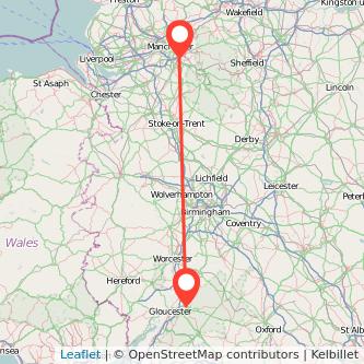 Stockport Cheltenham train map
