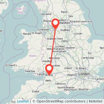 Stockport Bristol train map