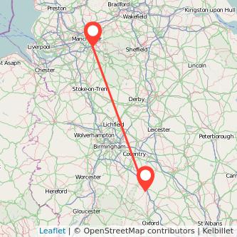 Stockport Banbury bus map