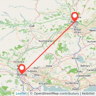 Stirling Perth train map