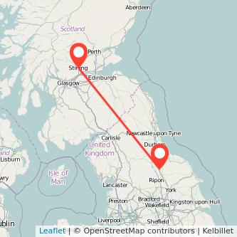 Stirling Northallerton bus map