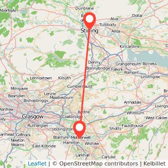 Stirling Motherwell train map