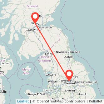 Stirling Leeds train map