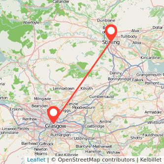 Stirling Glasgow bus map