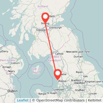 Stirling Blackpool train map