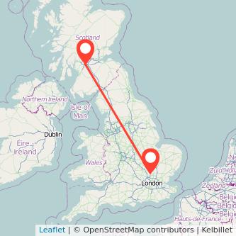 Stevenage Glasgow train map