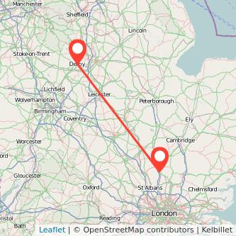 Stevenage Derby bus map