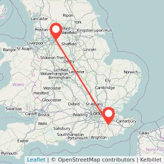 Stalybridge Tonbridge train map