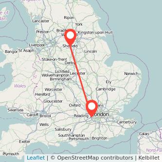 Staines Sheffield train map