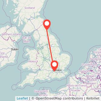 Staines Newcastle upon Tyne train map