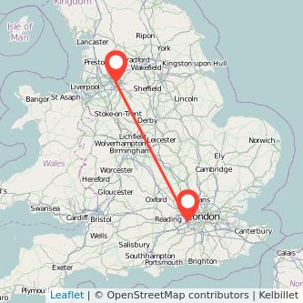 Staines Manchester train map