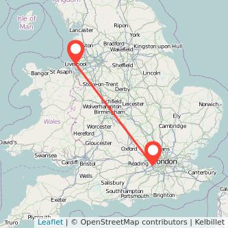 Staines Liverpool train map