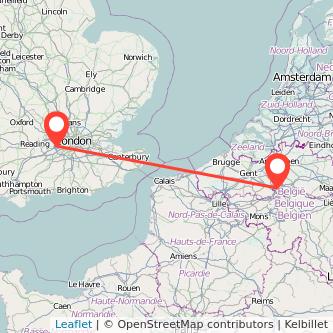 Staines Brussels train map