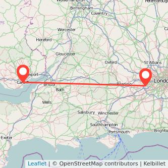 Staines Cardiff train map