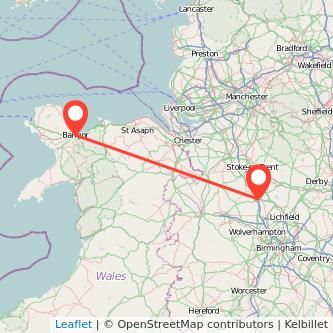 Stafford Bangor bus map