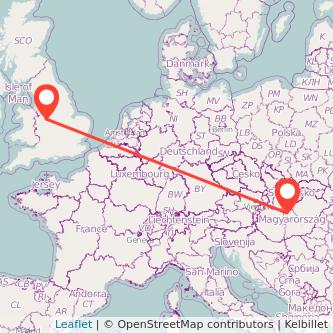 Stafford Budapest train map