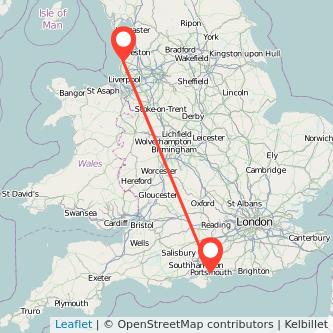 Southport Portsmouth train map