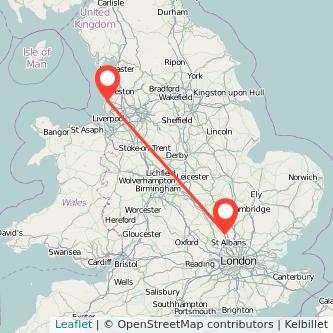 Southport Luton train map