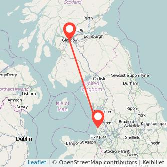 Southport Glasgow train map