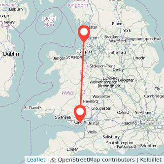 Southport Cardiff train map