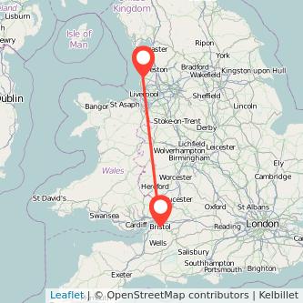 Southport Bristol train map