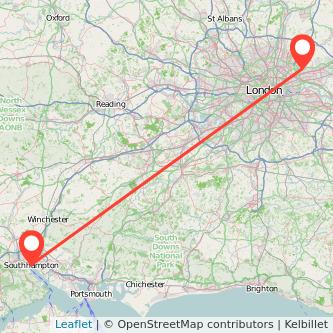 Southampton Ilford train map