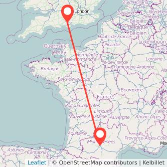 Southampton Toulouse bus map