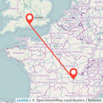 Southampton Lyon train map