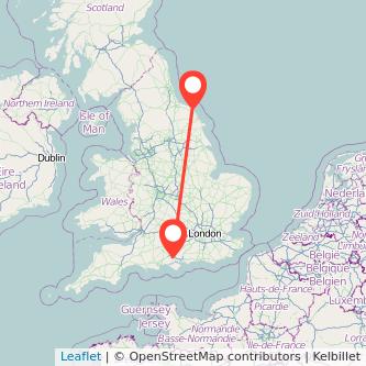 Southampton Whitby train map