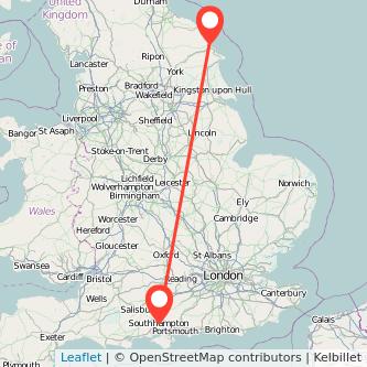 Southampton Scarborough train map