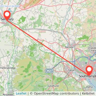 Southampton Salisbury train map