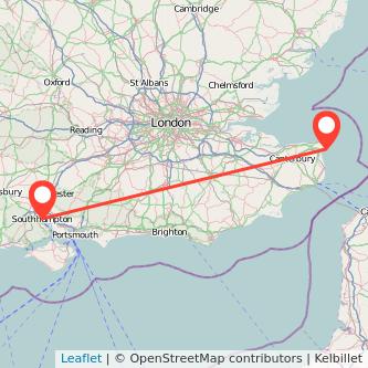 Southampton Ramsgate train map