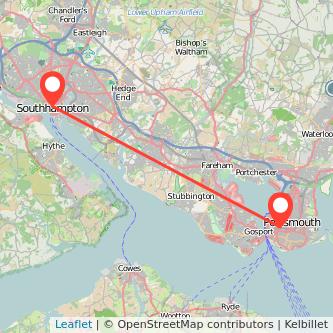 Southampton Portsmouth train map