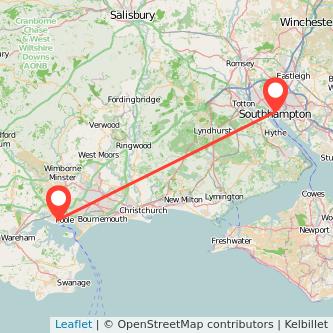 Southampton Poole train map