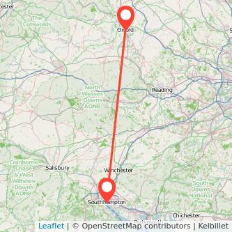 Southampton Oxford bus map