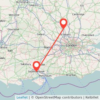 Southampton Luton bus map