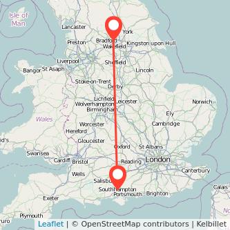 Southampton Leeds train map