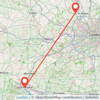 Southampton Hemel Hempstead train map