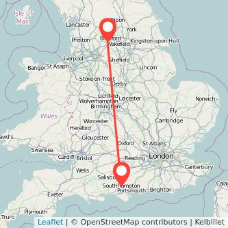 Southampton Halifax train map