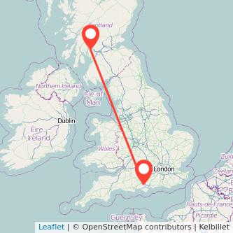 Southampton Greenock train map