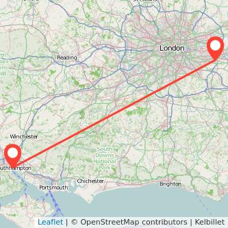 Southampton Dartford bus map