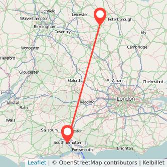 Southampton Corby bus map