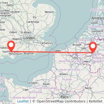 Southampton Brussels train map